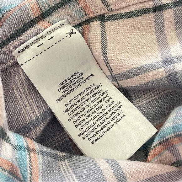 Lauren Ralph Lauren Double Pocket Soft Plaid Flannel Button Down Shirt Large - Picture 9 of 11